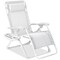 Best Choice Products Monochromatic Zero Gravity Chair, Folding Patio Recliner w/Side Tray, Headrest
